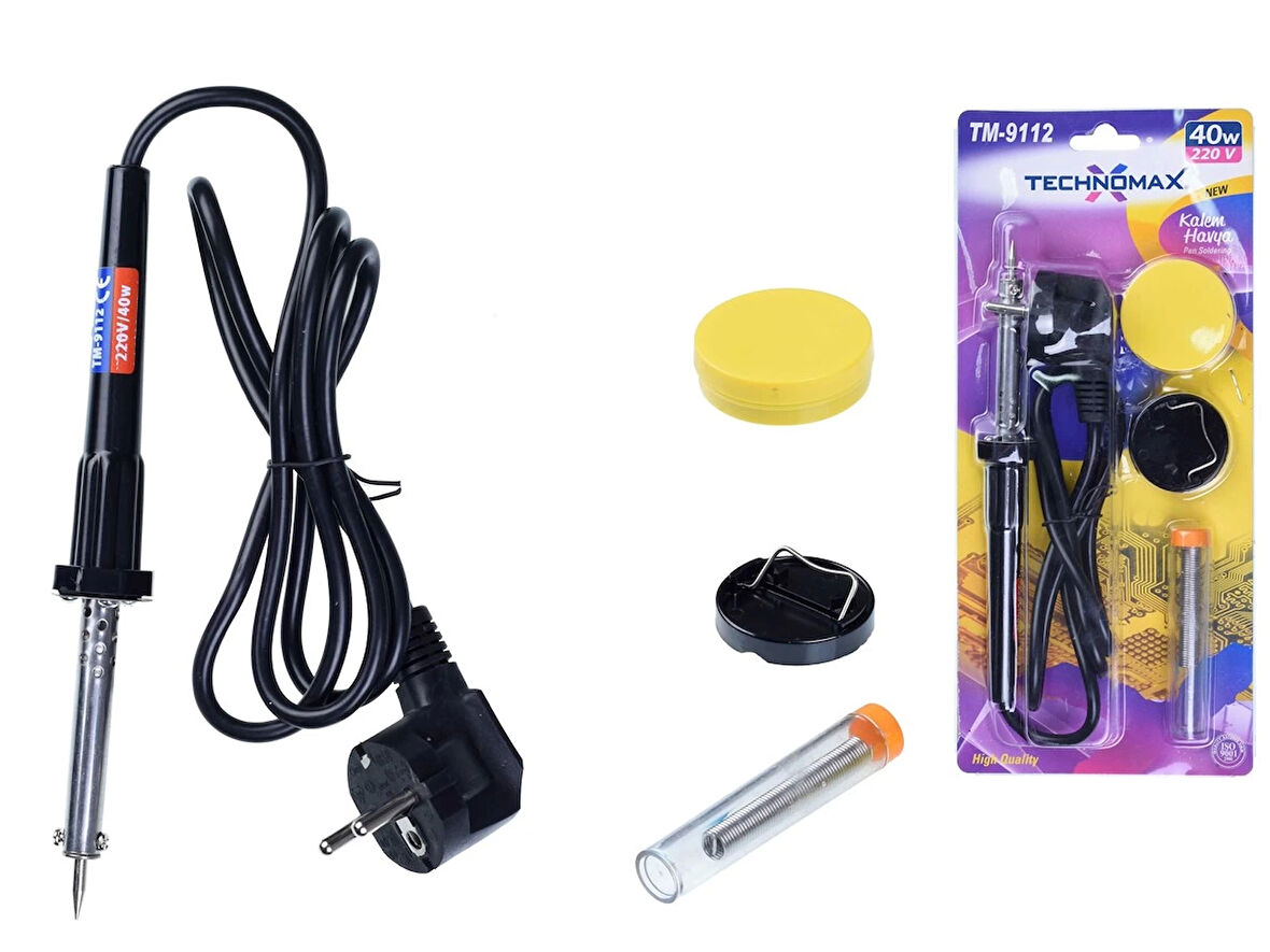 40w Pasta Ve Lehim Telli Havya Seti Tm-9112 ( Lisinya )