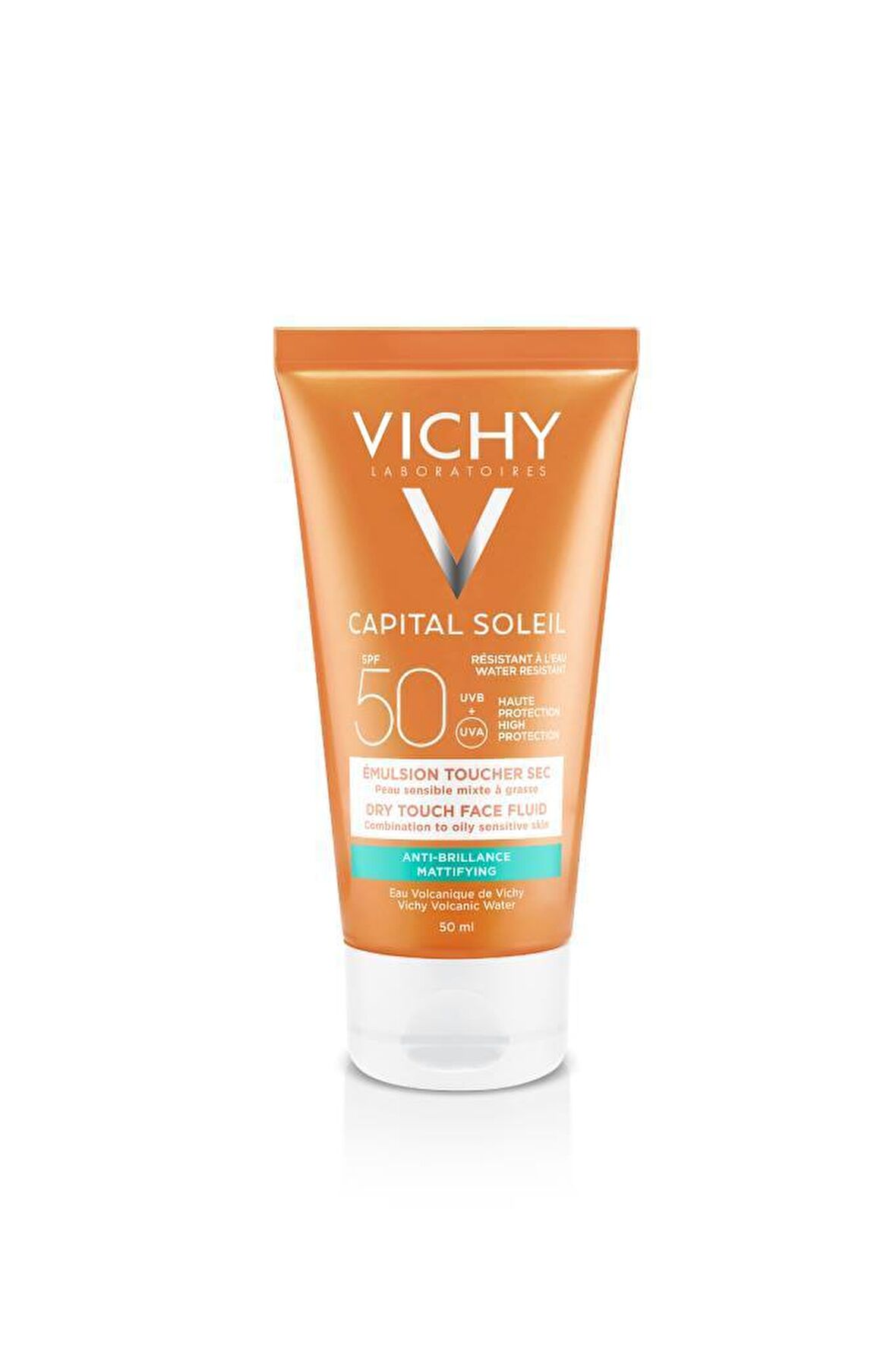 Vichy Ideal Soleil 50 Faktör Yaşlanma Karşıtı Karma-Yağlı Ciltler İçin Renksiz Yüz Güneş Koruyucu Krem 50 ml