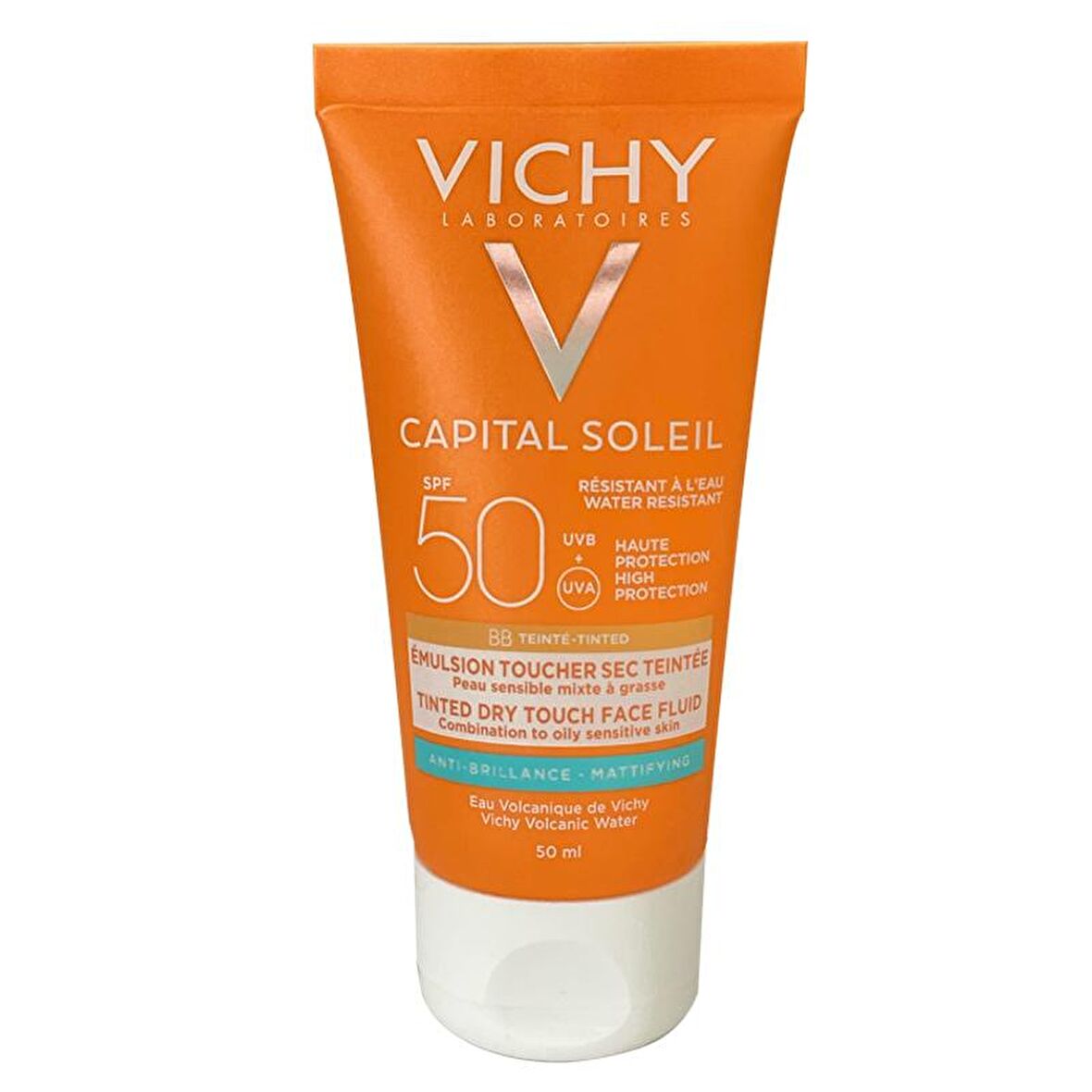 Vichy Ideal Soleil 50 Faktör Yaşlanma Karşıtı Karma-Yağlı Ciltler İçin Renkli Yüz Güneş Koruyucu Krem 50 ml