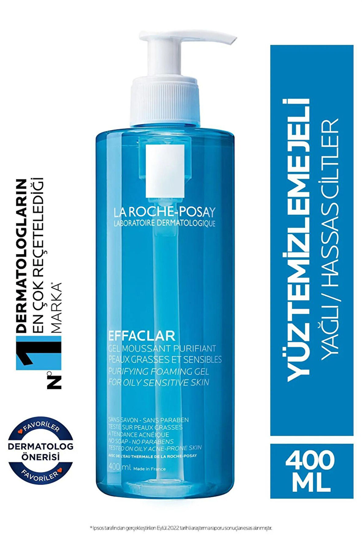 La Roche Posay Effaclar Temizleme Jeli 400ml Yağlı ve Akneye Eğilim Gösteren Ciltler