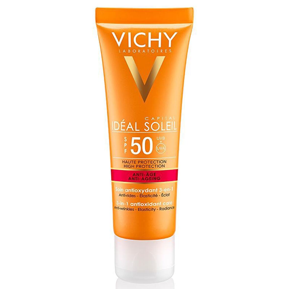 Vichy Ideal Soleil 50 Faktör Yaşlanma Karşıtı Tüm Cilt Tipleri İçin Renksiz Yüz Güneş Koruyucu Krem 50 ml