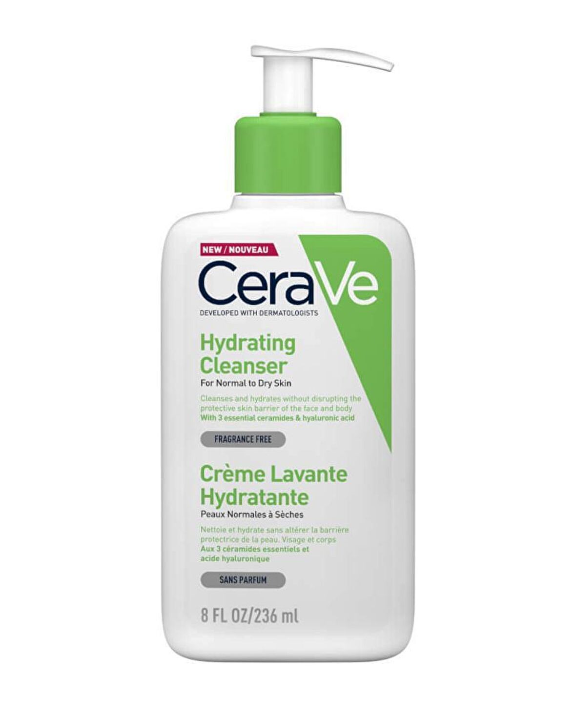 CeraVe Hassas Cilt için Nemlendirici Hyaluronik Asit Yüz Temizleme Kremi 236 ml 