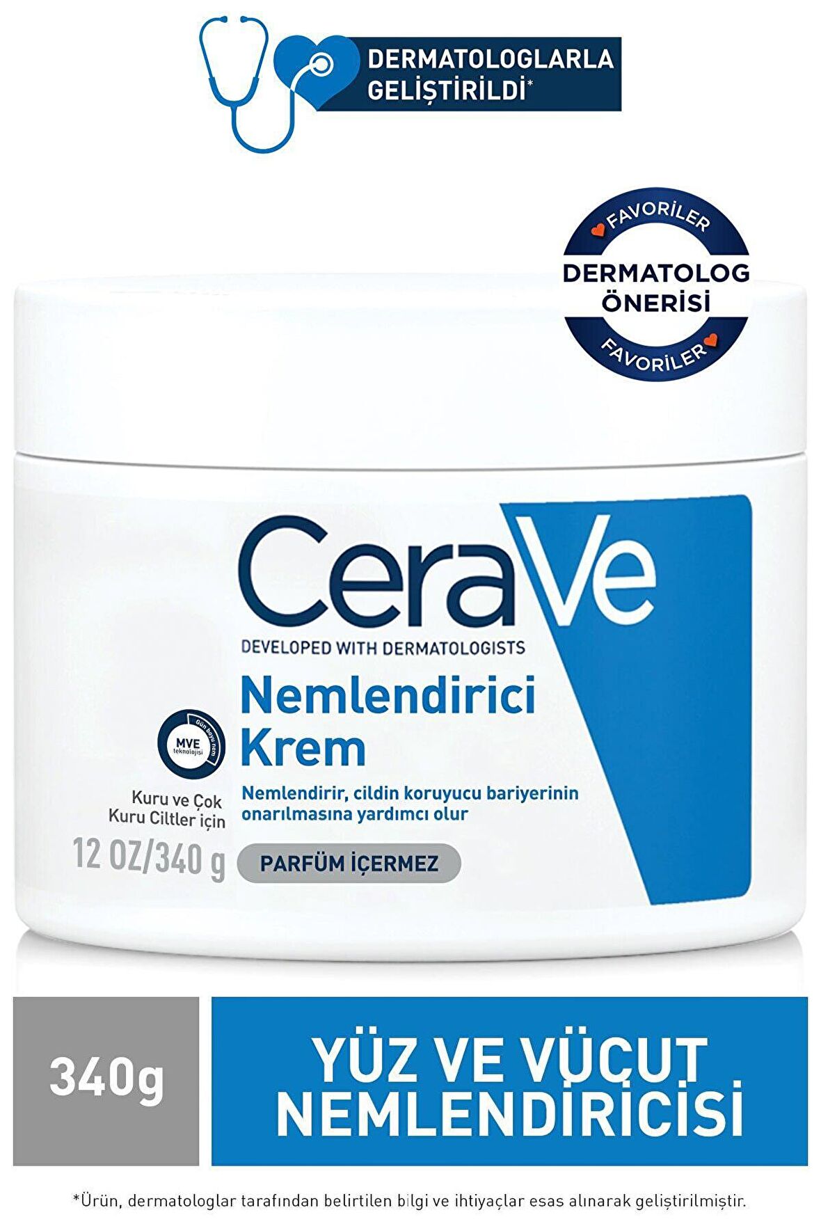 Cerave Kuru Ciltler İçin Hyalüronik Asitli Su Bazlı Yağsız Nemlendirici Yüz Bakım Kremi 340 gr