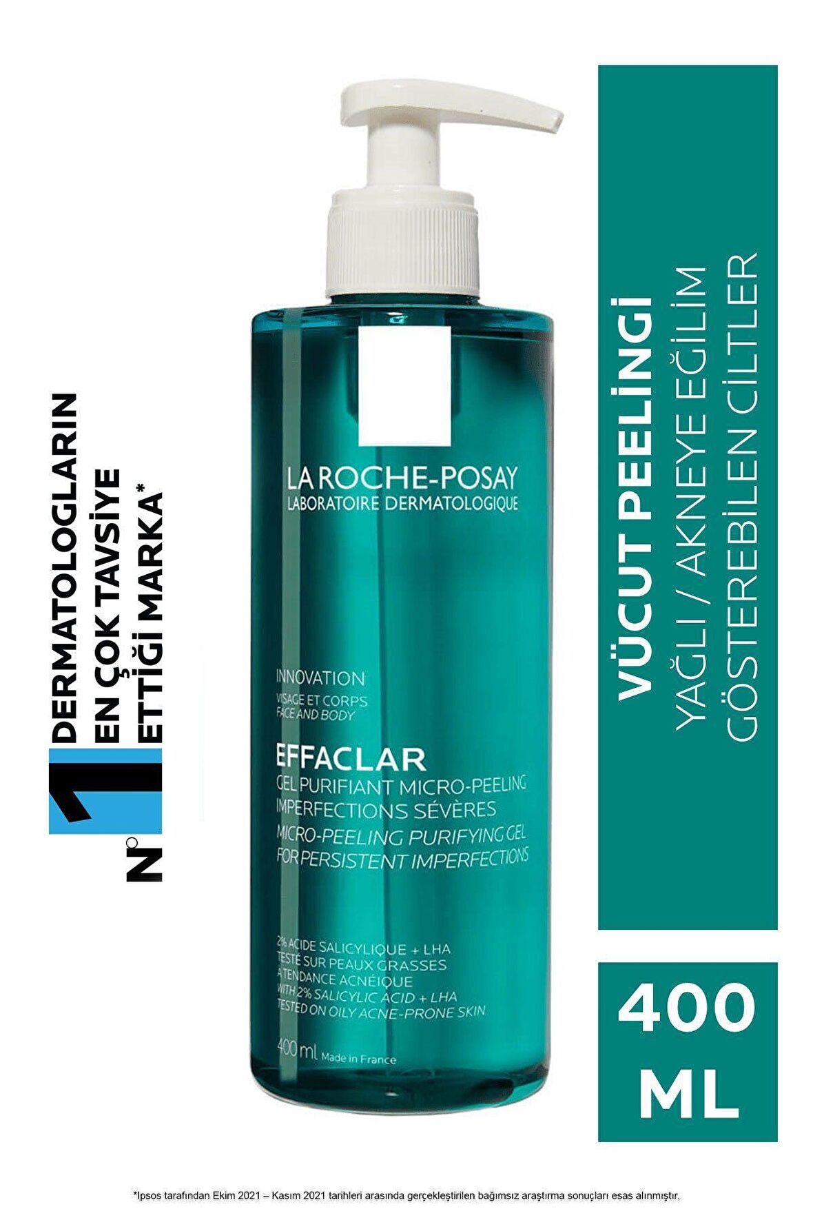 La Roche Posay Effaclar Yağlı Cilt için Arındırıcı Yüz Temizleme Jeli 400 ml 