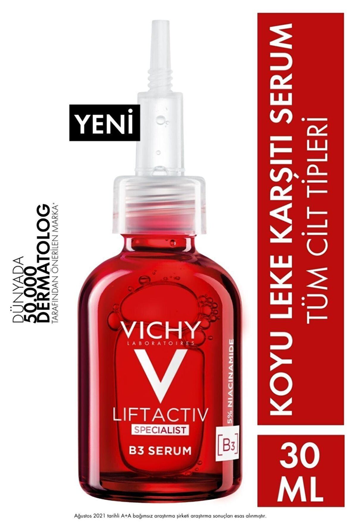 Vichy Liftactiv Specialist B3 Tüm Cilt Tipleri İçin Su Bazlı Yağsız Nemlendirici Yüz Bakım Serumu 30 ml