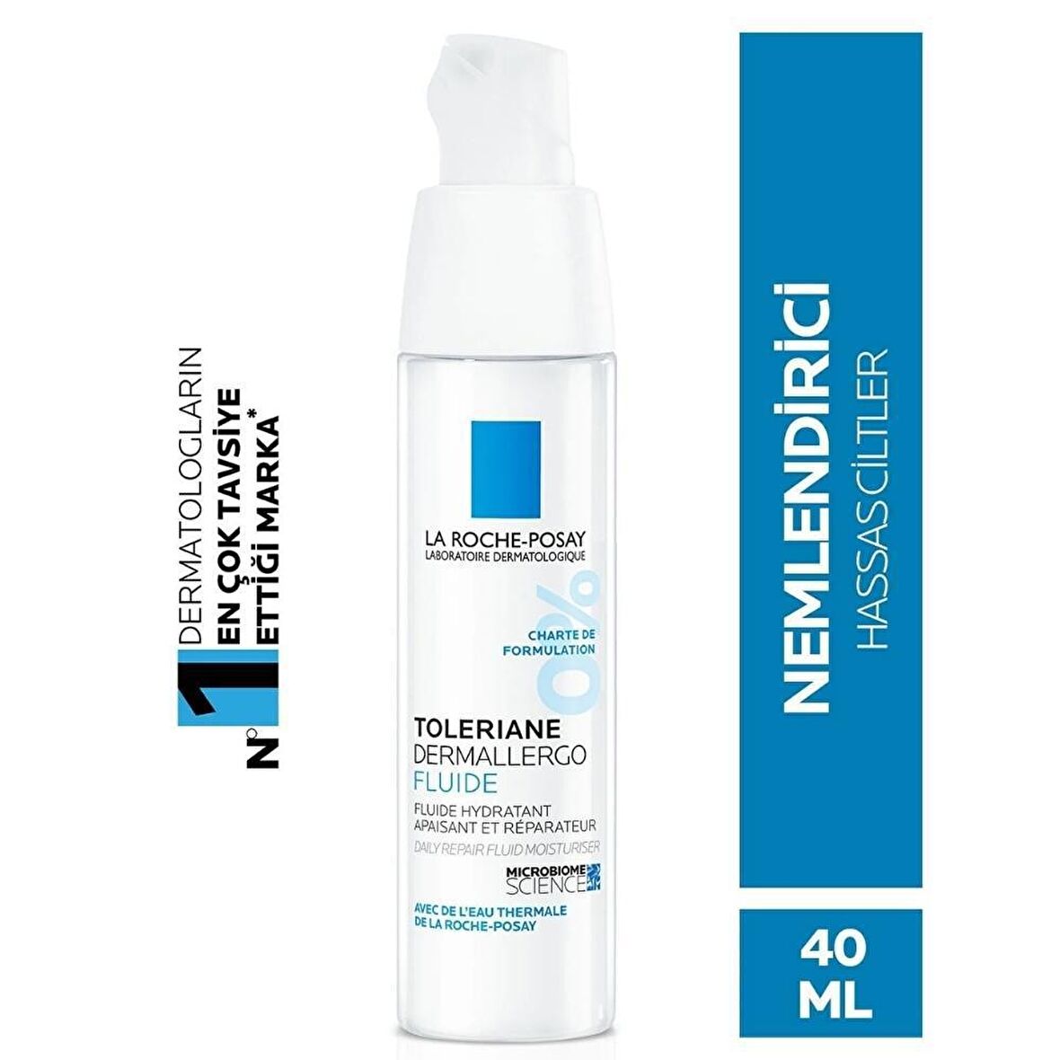 Toleriane Dermallergo Fluide Hassas Ciltler İçin Su Bazlı Yağsız Nemlendirici Yüz Bakım Kremi 40 ml