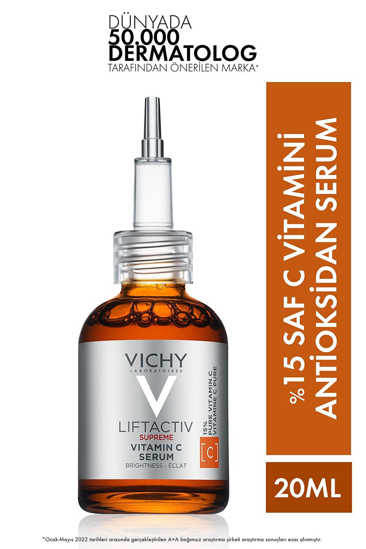 VICHY Liftactiv Supreme %15 Saf C Vitamini Aydınlatıcı Antioksidan Serum 20 Ml 3337875796583