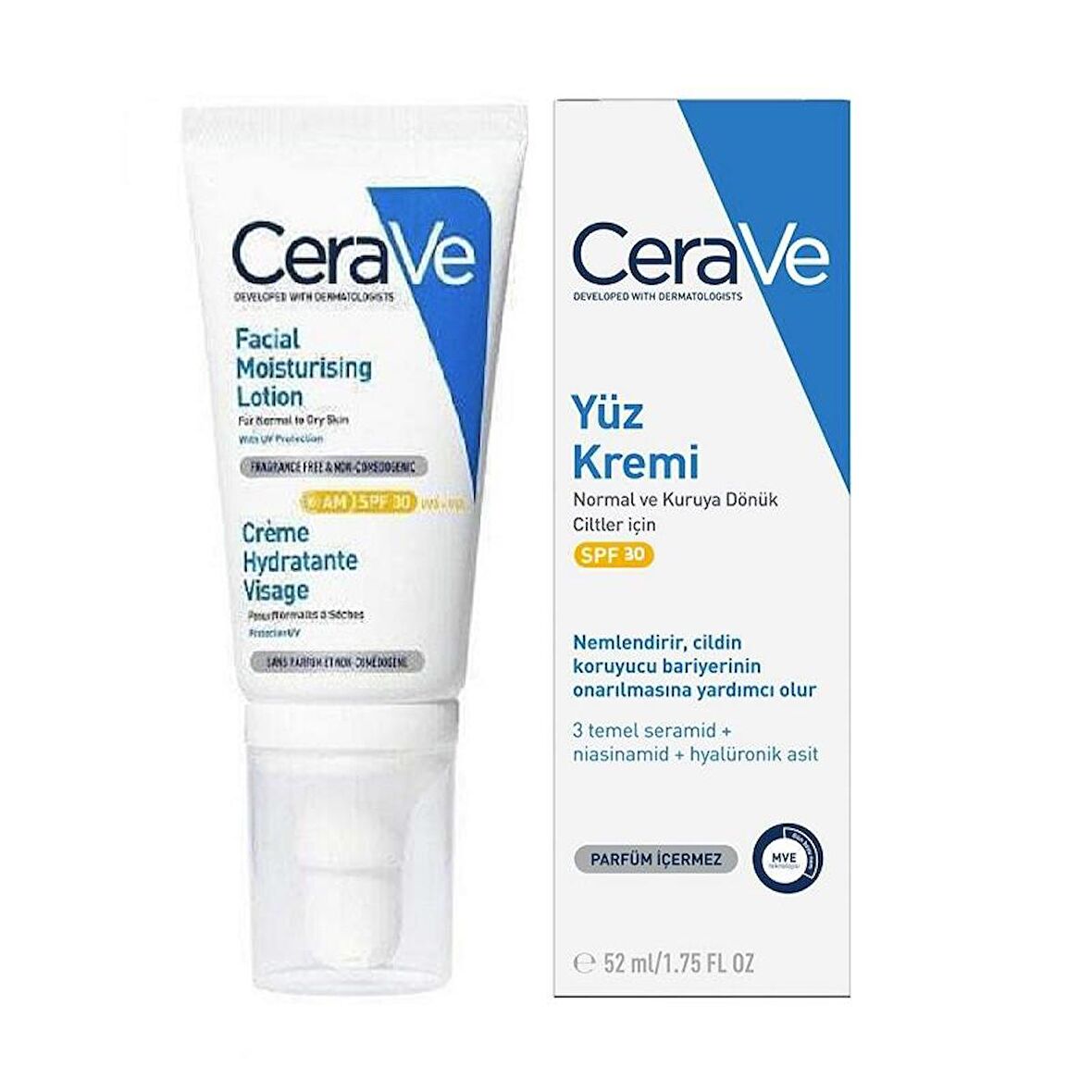 Cerave Nemlendirici Yüz Kremi SPF30 52 ml