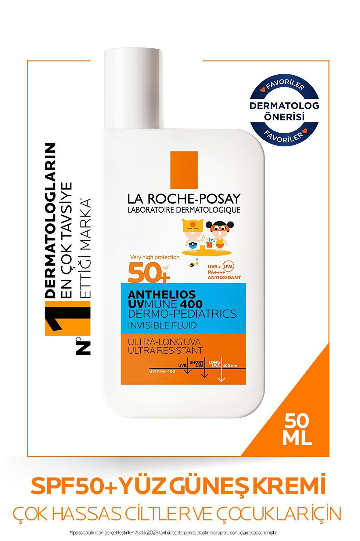 La Roche Posay Anthelios Dermo Pediatric Invisible Fluid SPF50+ 50 ML