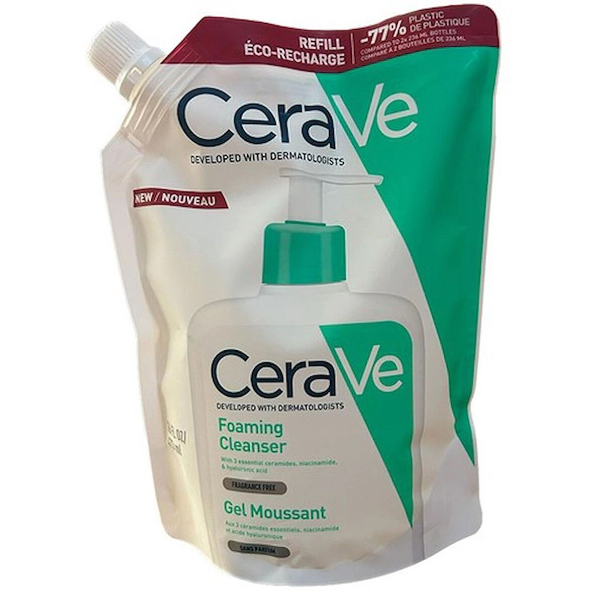 Cerave Foaming Cleanser Refill Dökme Poşet Normal ve Yağlıya Dönük Ciltler İçin Köpüren Temizleyici 473 ml