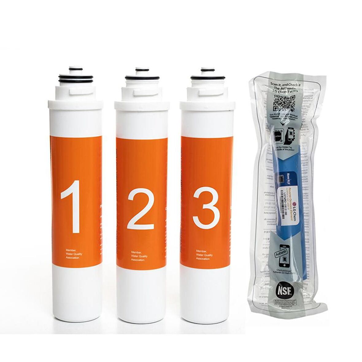  Waterlife Cihazı Uyumlu Tak-Çevir 4'lü Filtre Seti, Lg Membranlı