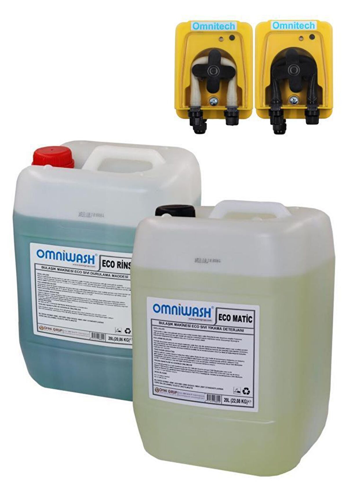 Omniwash Eco Sıvı Bulaşık Makinesi Deterjanı 20 lt & Bulaşık Makinesi Durulama Sıvısı 20 lt 