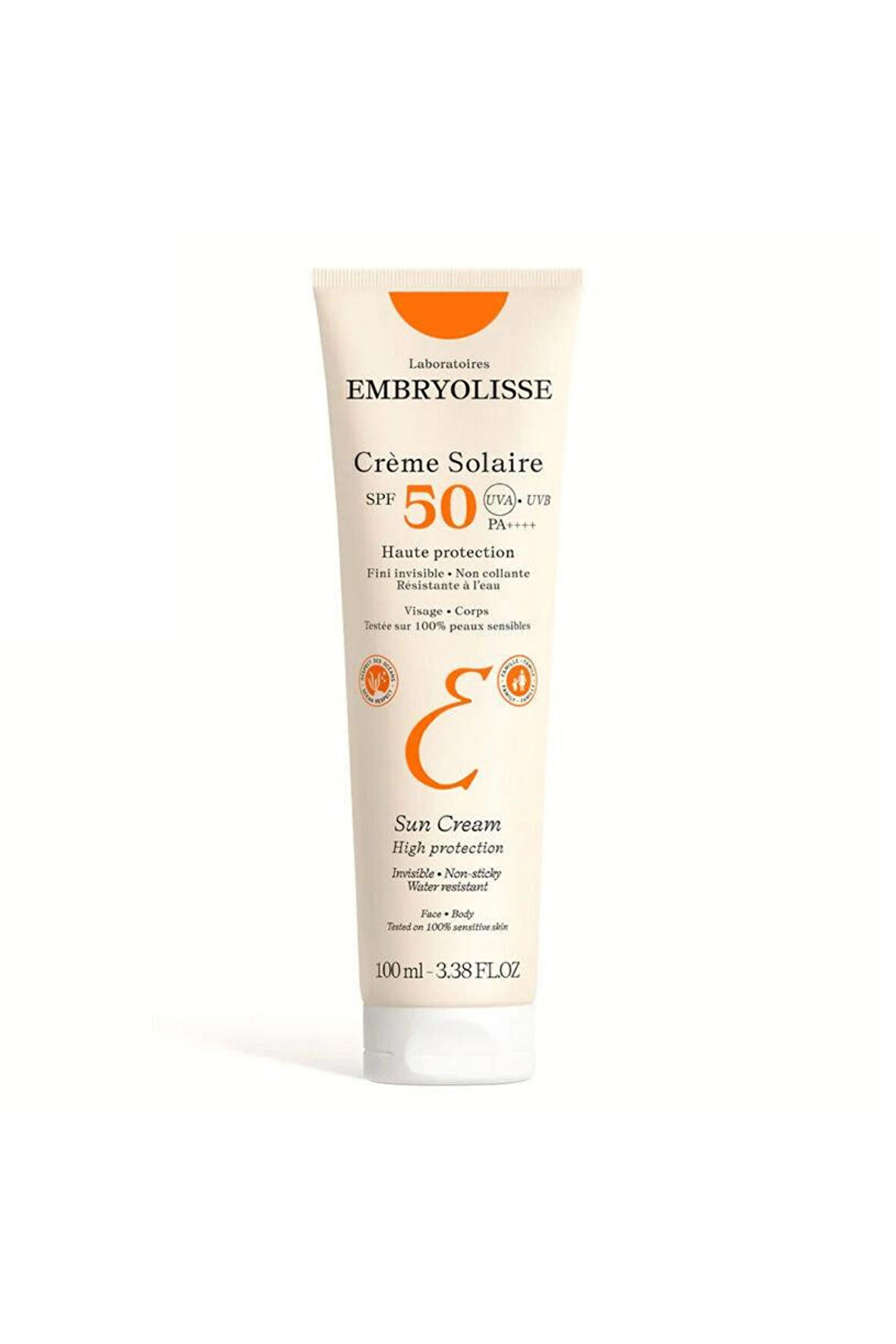 Embryolisse Creme Solaire (Tüm Aile İçin Uygun, Vegan) Spf 50 Güneş Kremi 100 ml