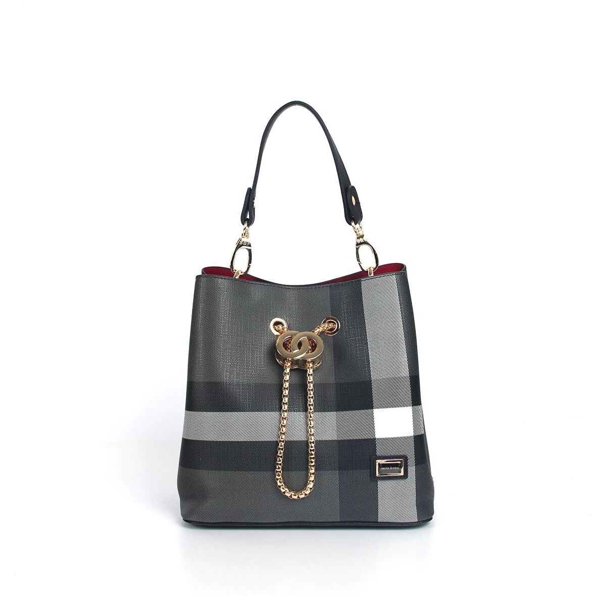 Kadın Postacı Çantası 967-33538 SİLVER POLO ÇAPRAZ Kadın ÇANTASI M129 SİYAH-MAT SİYAH