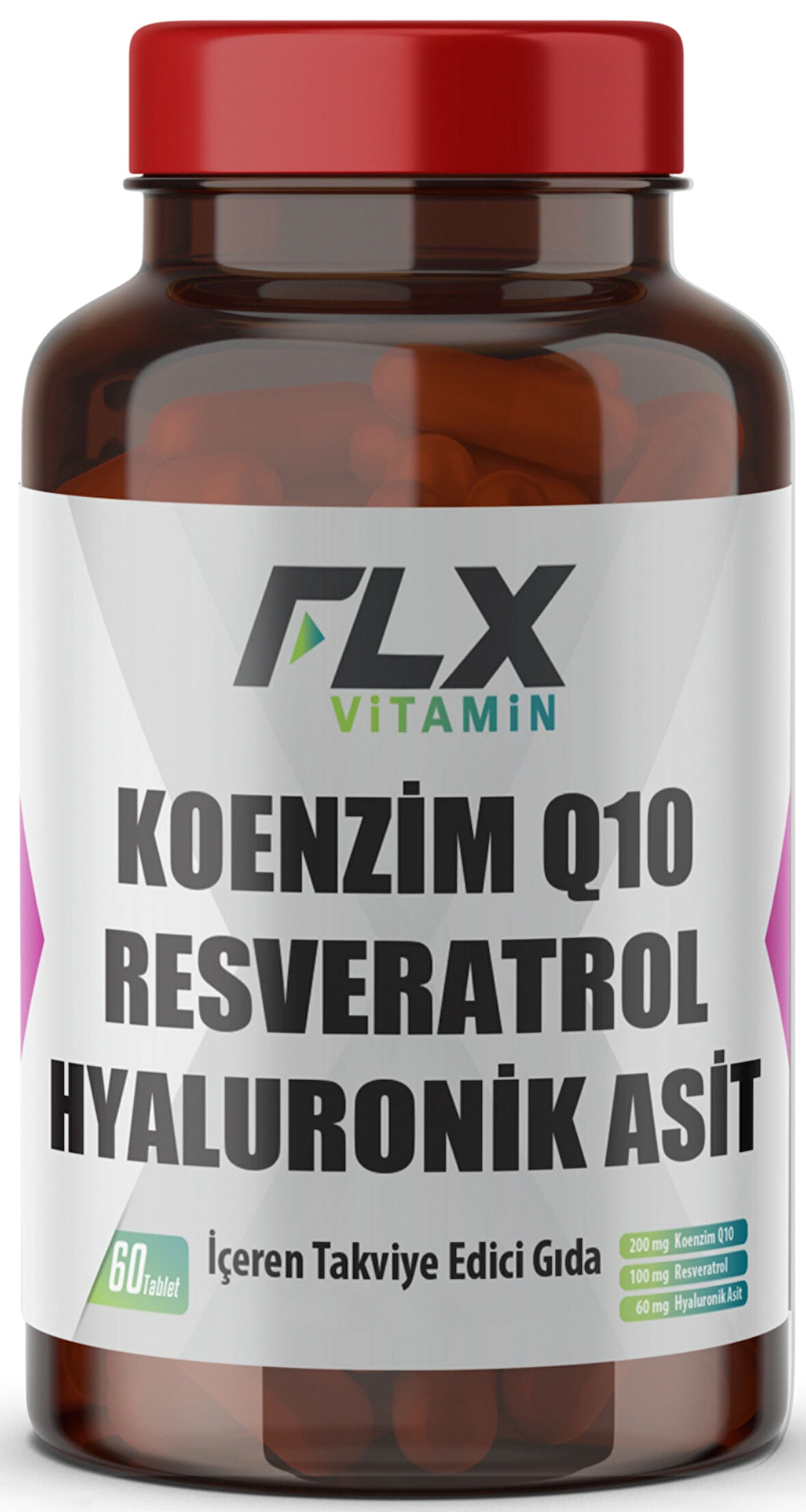 Coenzyme Q-10 200 MG Hyaluronik Asit Resveratrol 60 Tablet