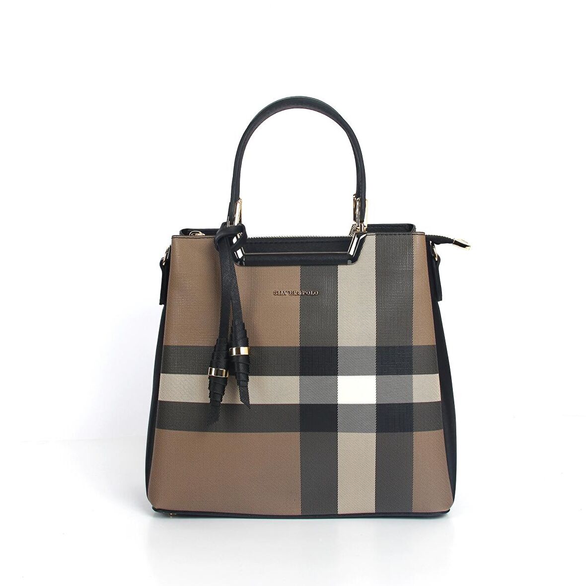 Kadın Omuz Çantası 969-33553 SİLVER POLO Kadın ÇANTASI M80 KAHVE-MAT SİYAH