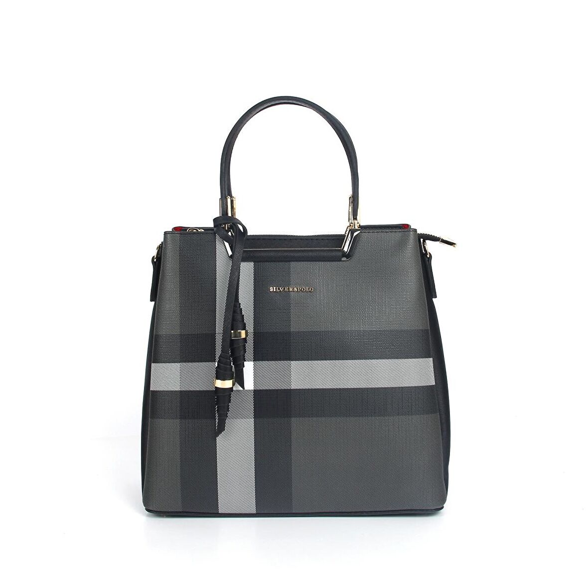 Kadın Omuz Çantası 969-33555 SİLVER POLO Kadın ÇANTASI M129 SİYAH-MAT SİYAH