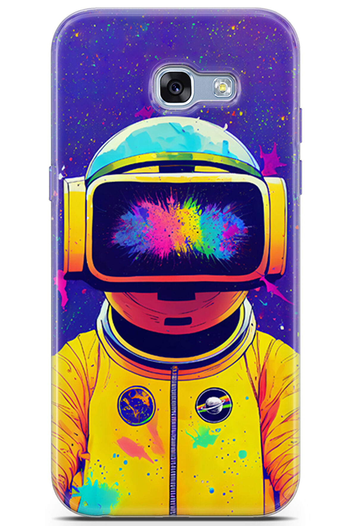 Samsung Galaxy A5 2017 uyumlu Renkler 4 Koruyucu Sarı Astronot