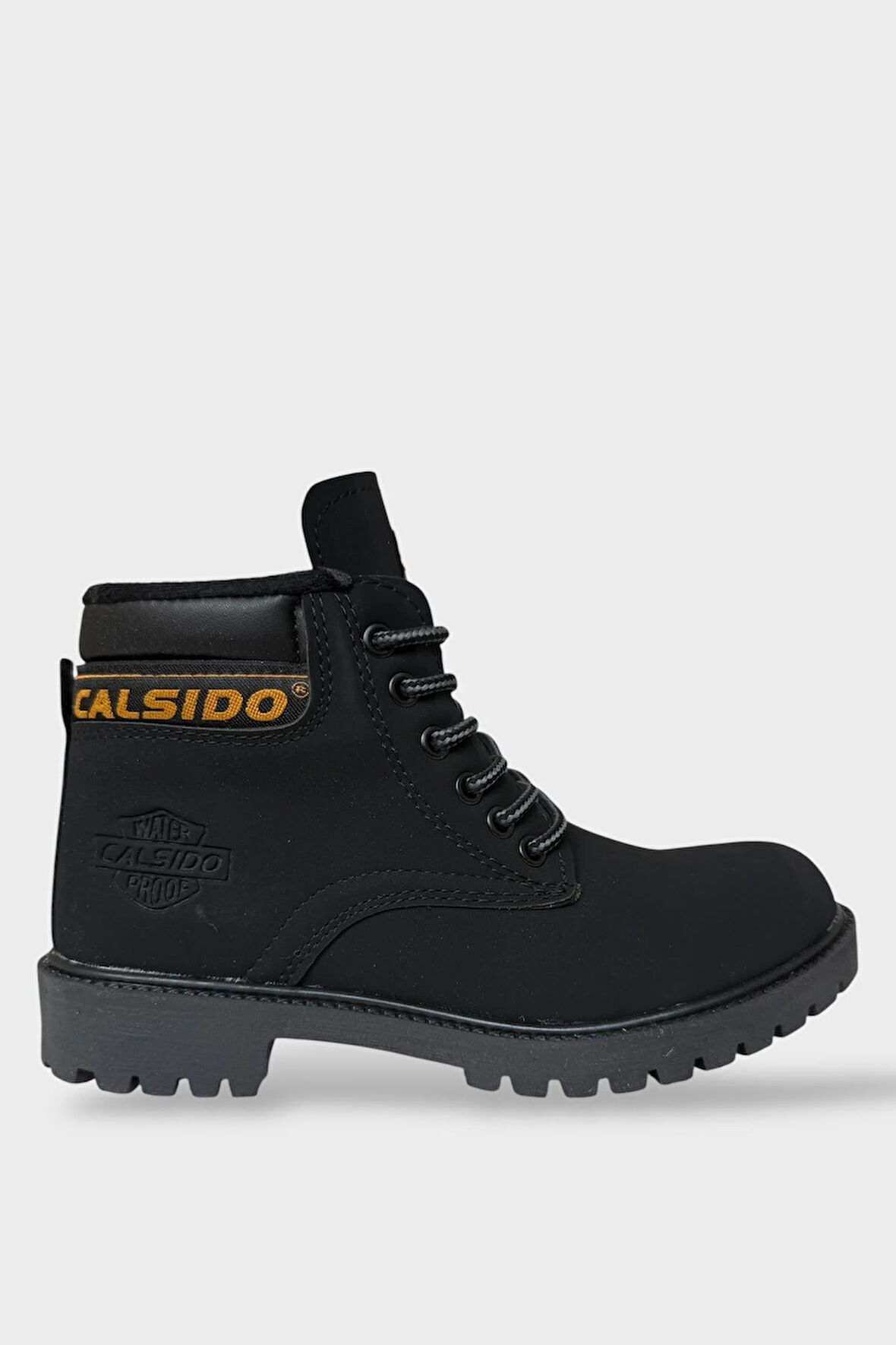 Unisex Kışlık Soğuk Geçirmez Kaydırmaz Taban Günlük Bağcıklı Bot SİYAH