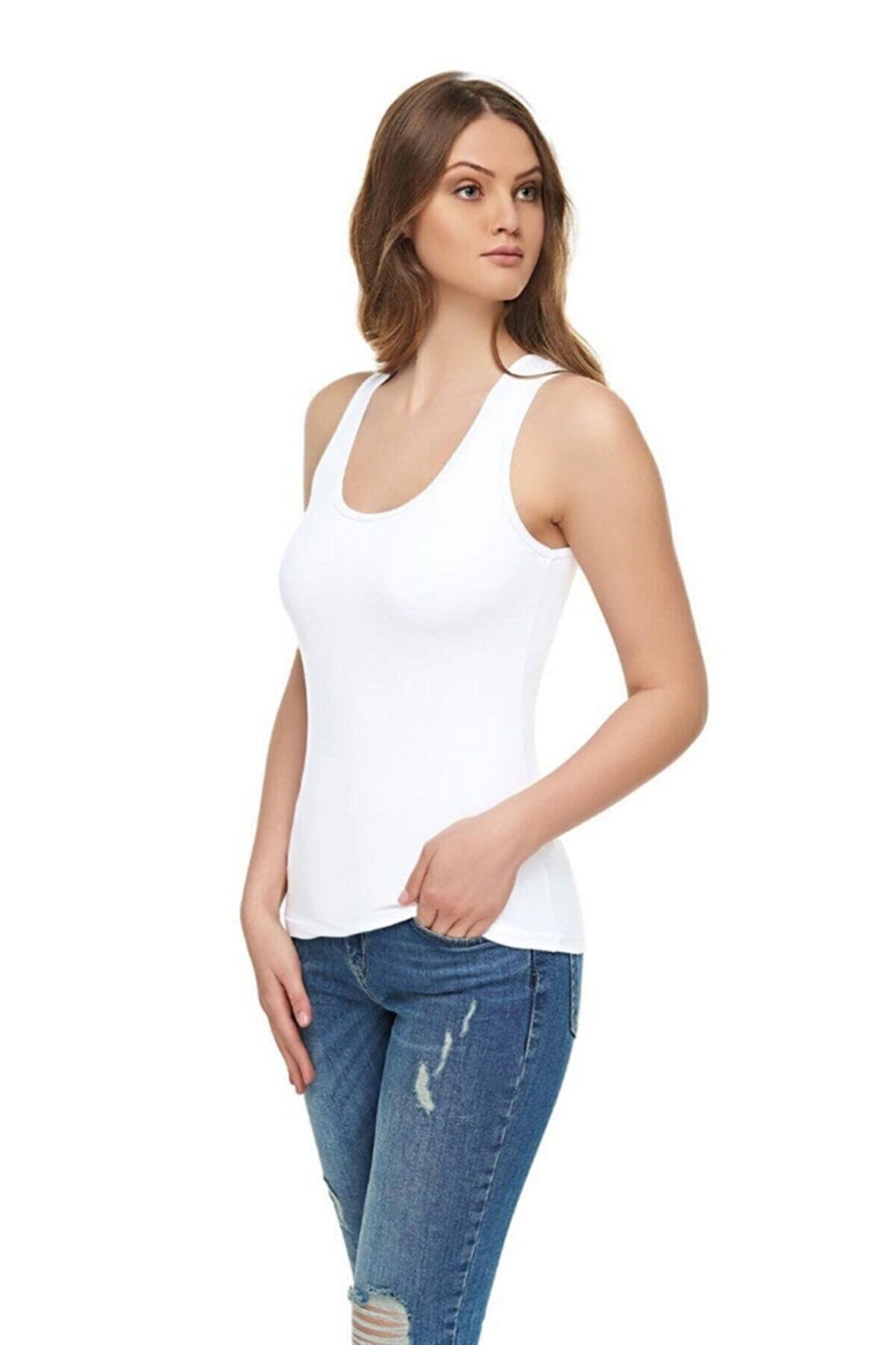 Kadın  Modal Kalın Askılı Atlet  6'lı