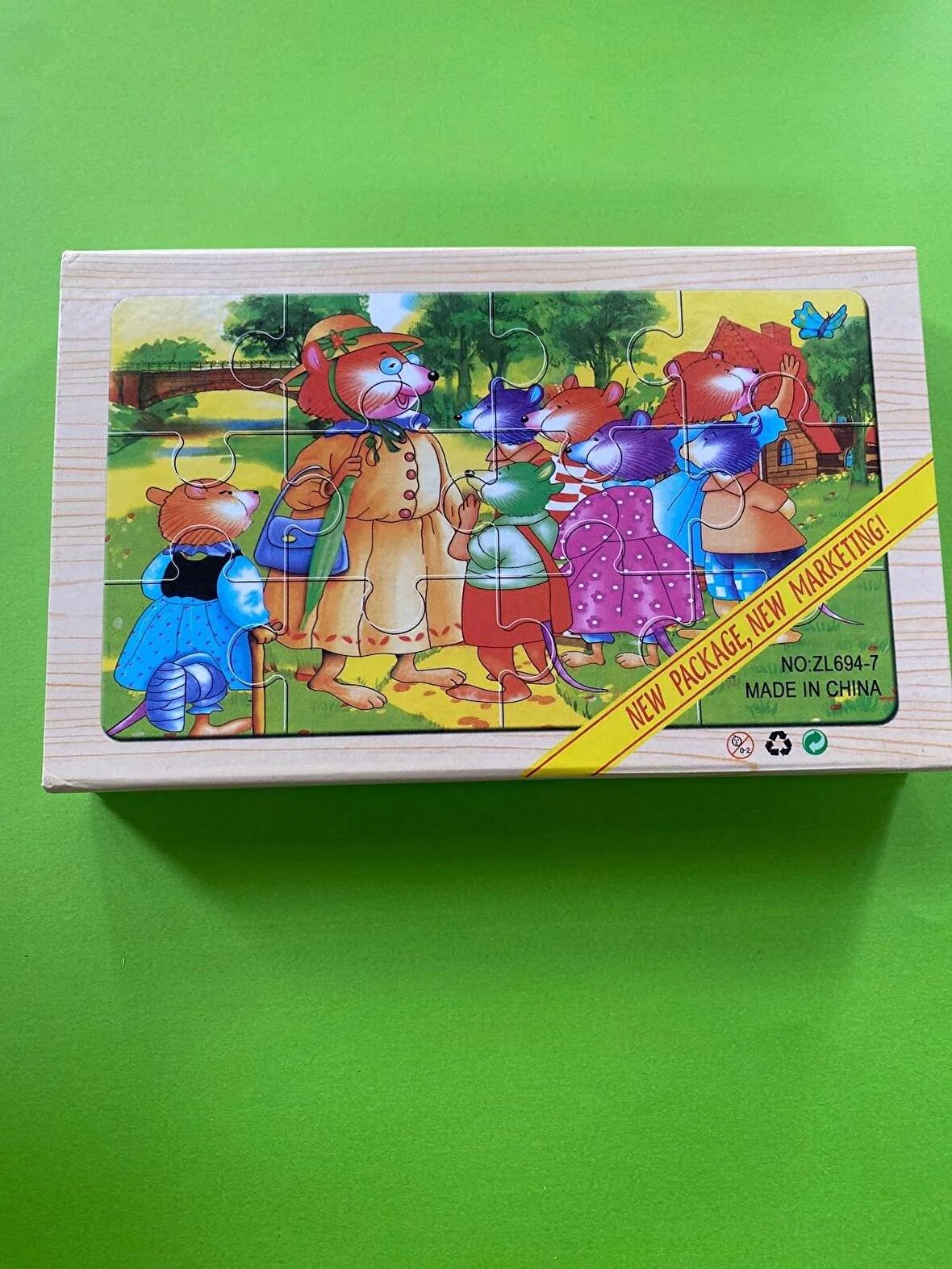 dörtlü ahşap puzzle