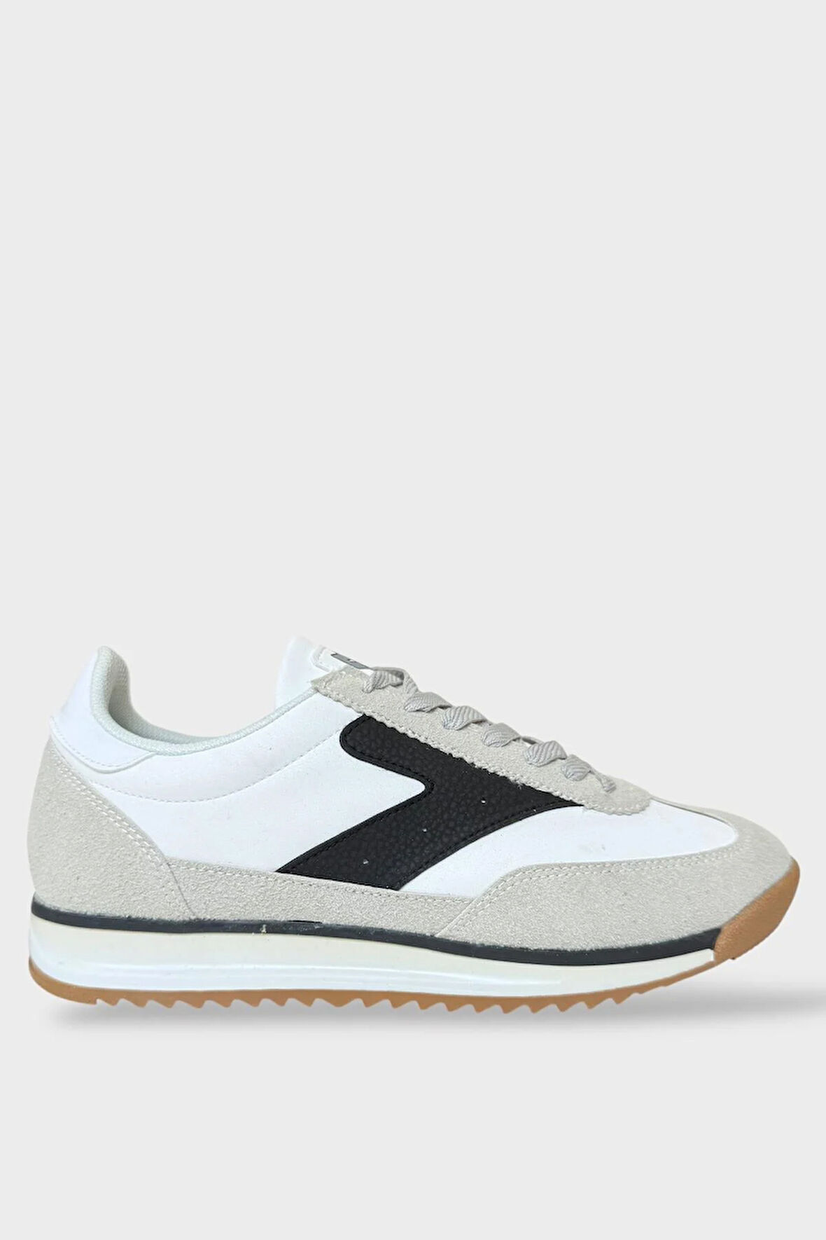 Erkek Günlük Hafif Rahat Taban Sneaker Ayakkabı GRİ - SİYAH