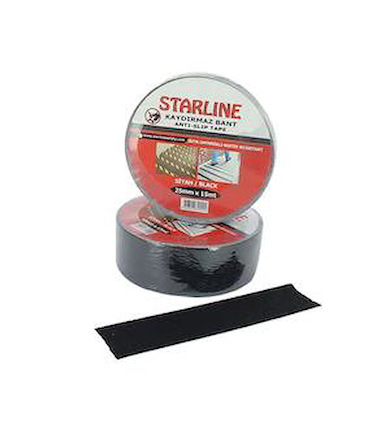 Kaydırmaz Bant 25 mm 15 metre Siyah renk Yüksek Tutuş Starline Marka  Suya Dayanıklı 