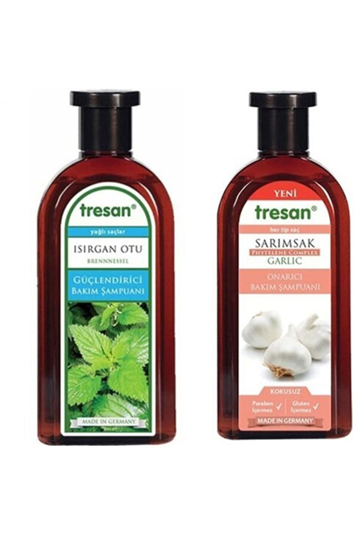 Isırgan Otu Yağlı Saçlar 300 ml  Sarımsak Özlü 300 ml Şampuan
