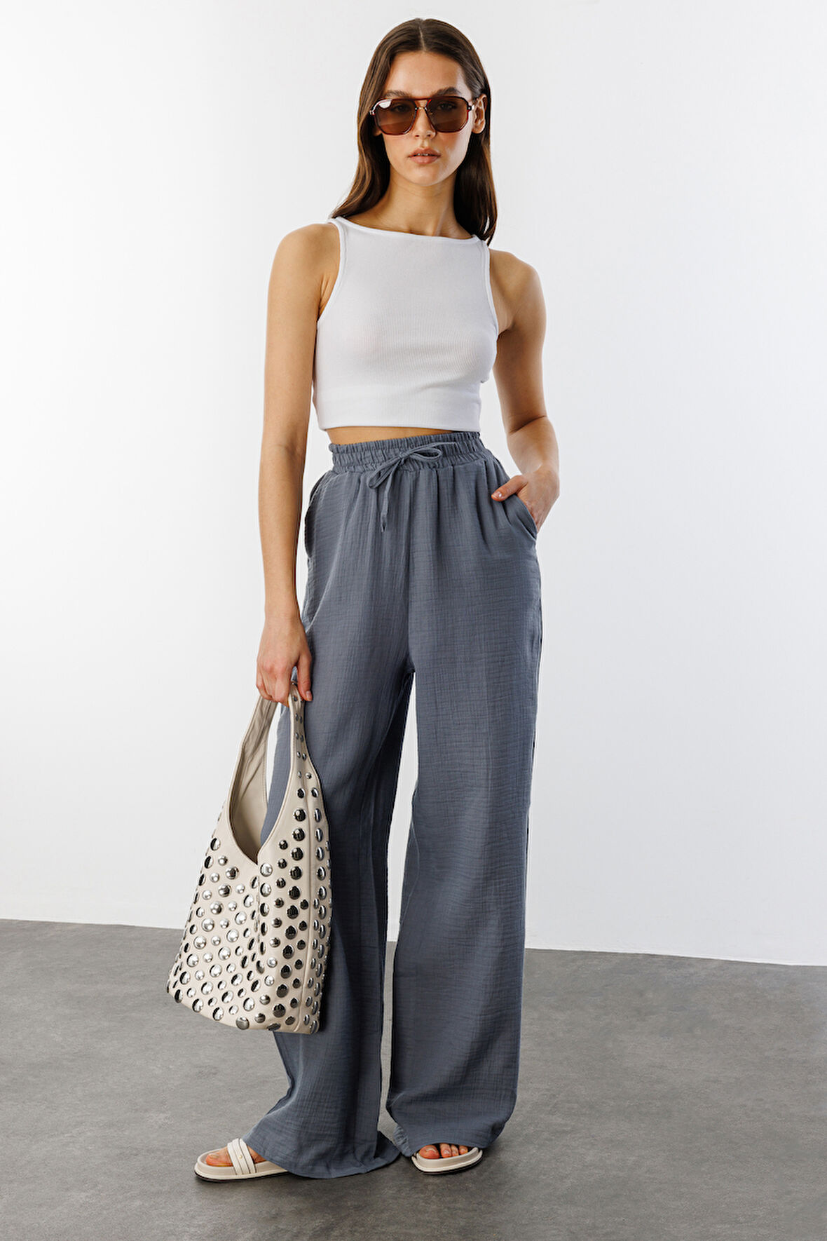 Müslin Palazzo Kadın Pantolon MÜSLİN-PANTOLON