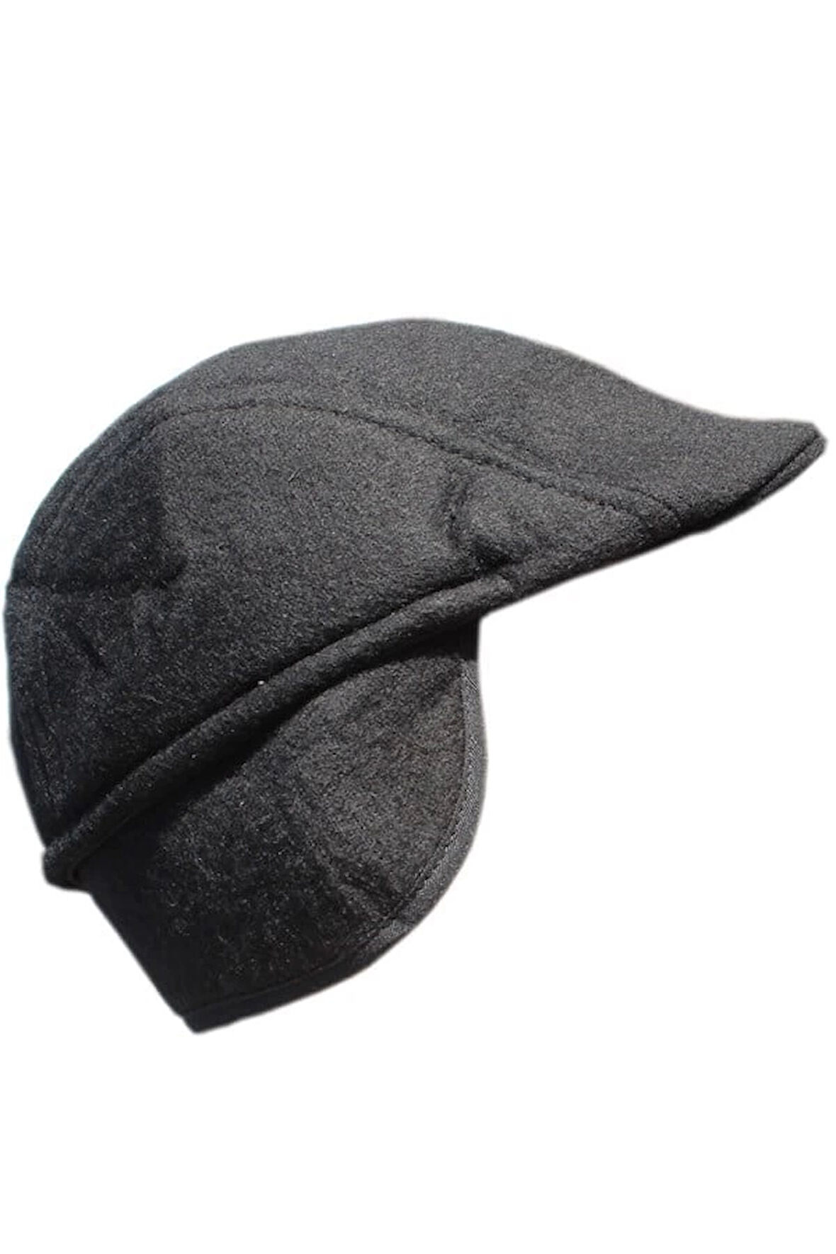 yoncatotpan Kış ve Sonbahar için Siyah Klasik Model Kulak Kapatan Kasket Şapka Esnek ve Rahat