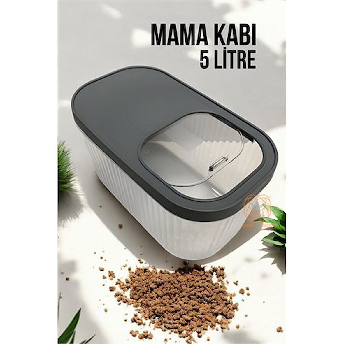 Findit Kedi ve Köpek Mama Saklama Kabı Sürgülü Kapaklı 5 Litre 334746