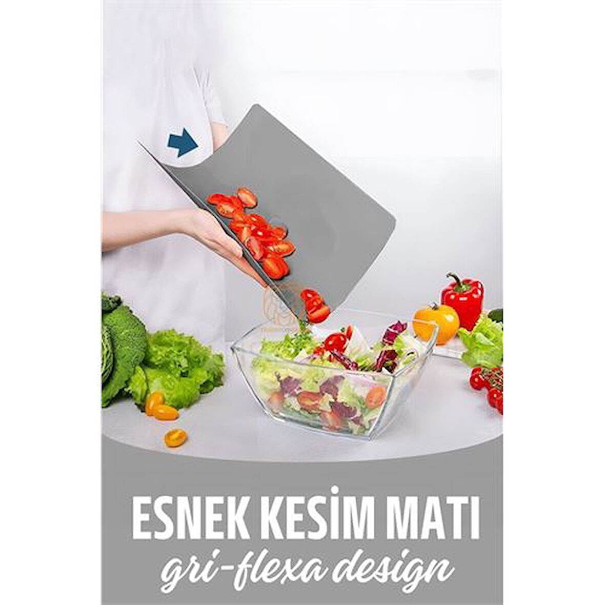 Findit Esnek Plastik Kesim Matı Flexa Design Gri 334747