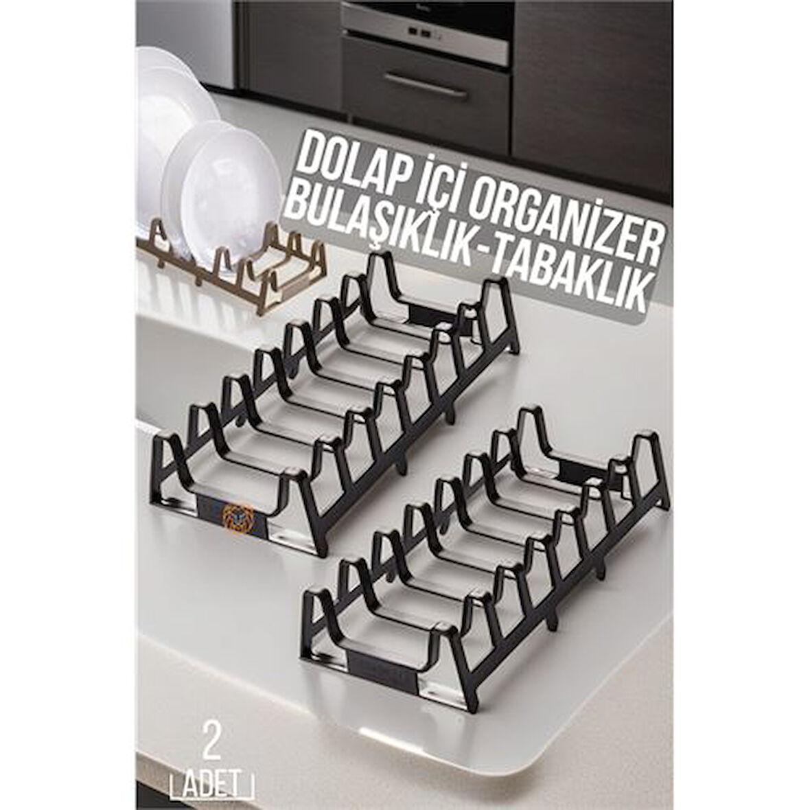 Findit 2 li Dolap İçi Tencere Kapak Ve Tabak Düzenleyici Kurutmalık Organizer