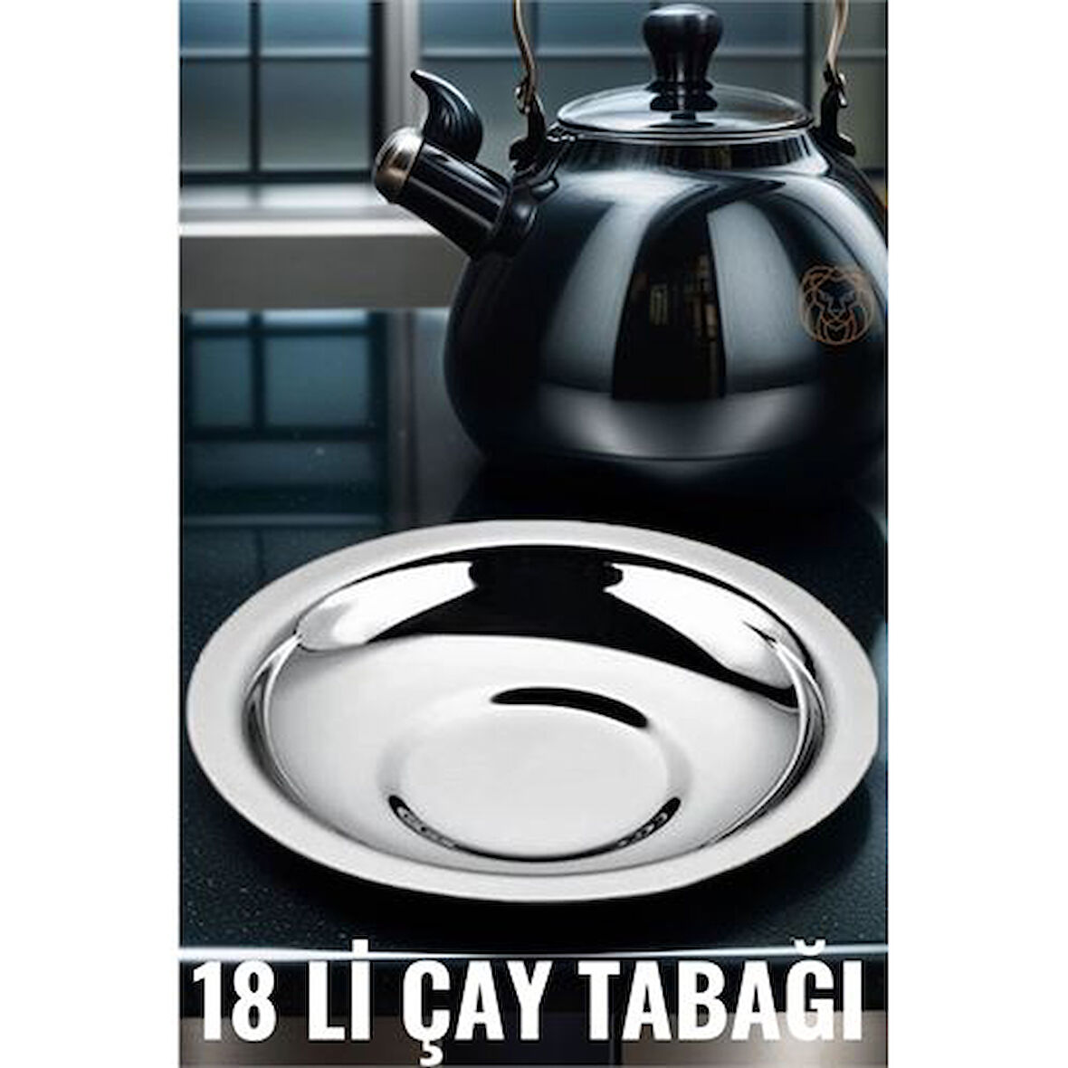 Findit 18 li Metal Çay Tabağı Veneta Design Seti