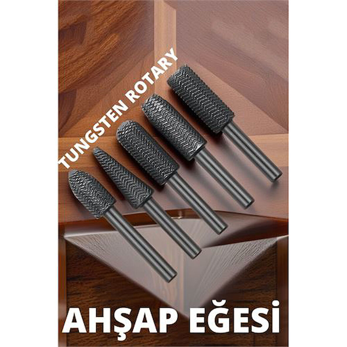 Findit Tungsten Ahşap Oyma Şekillendirme 5 li Eğe Seti