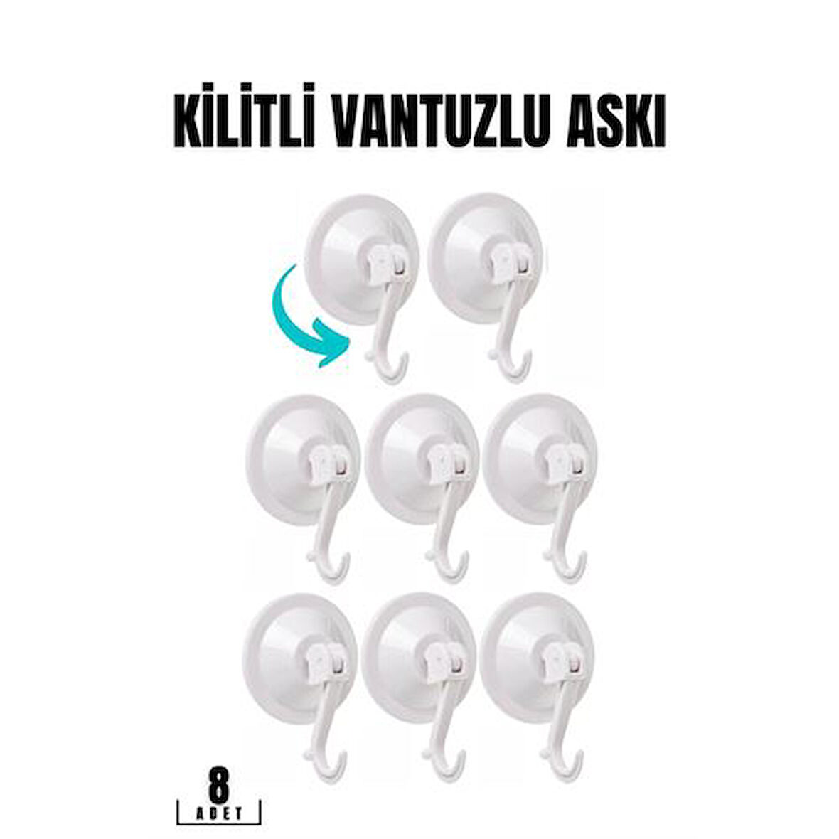 Findit Vantuzlu Askı 5.5 cm 8 li Paket