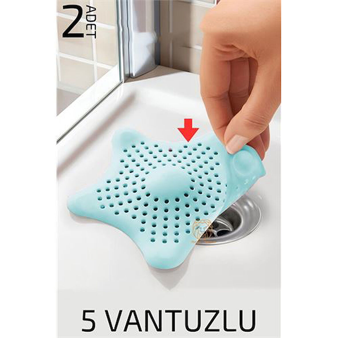 Findit Vantuzlu Lavabo Gider Süzgeci Multi Kullanım 2 li