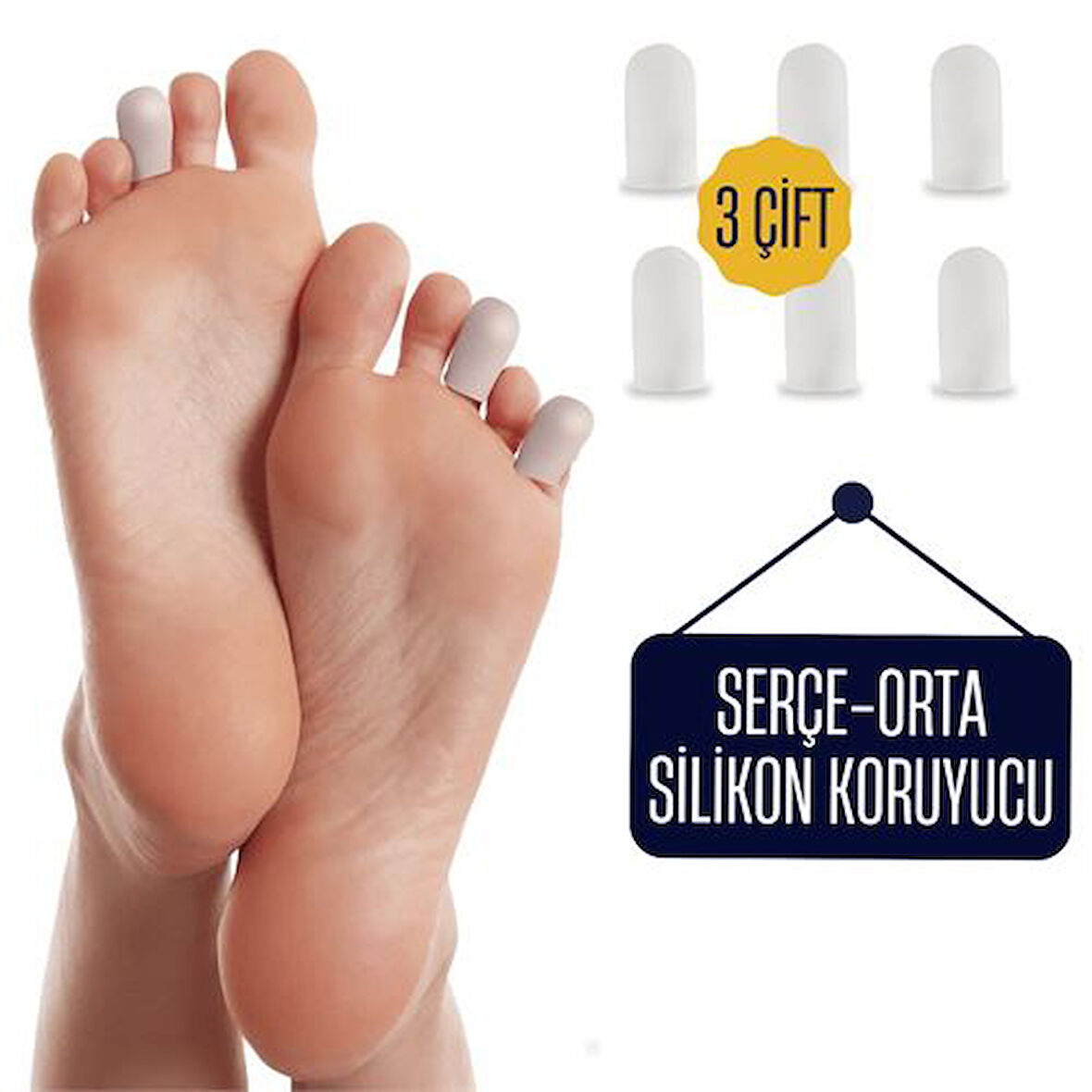 Findit 6 ADET Serçe Parmak İçin Silikon Koruyucu