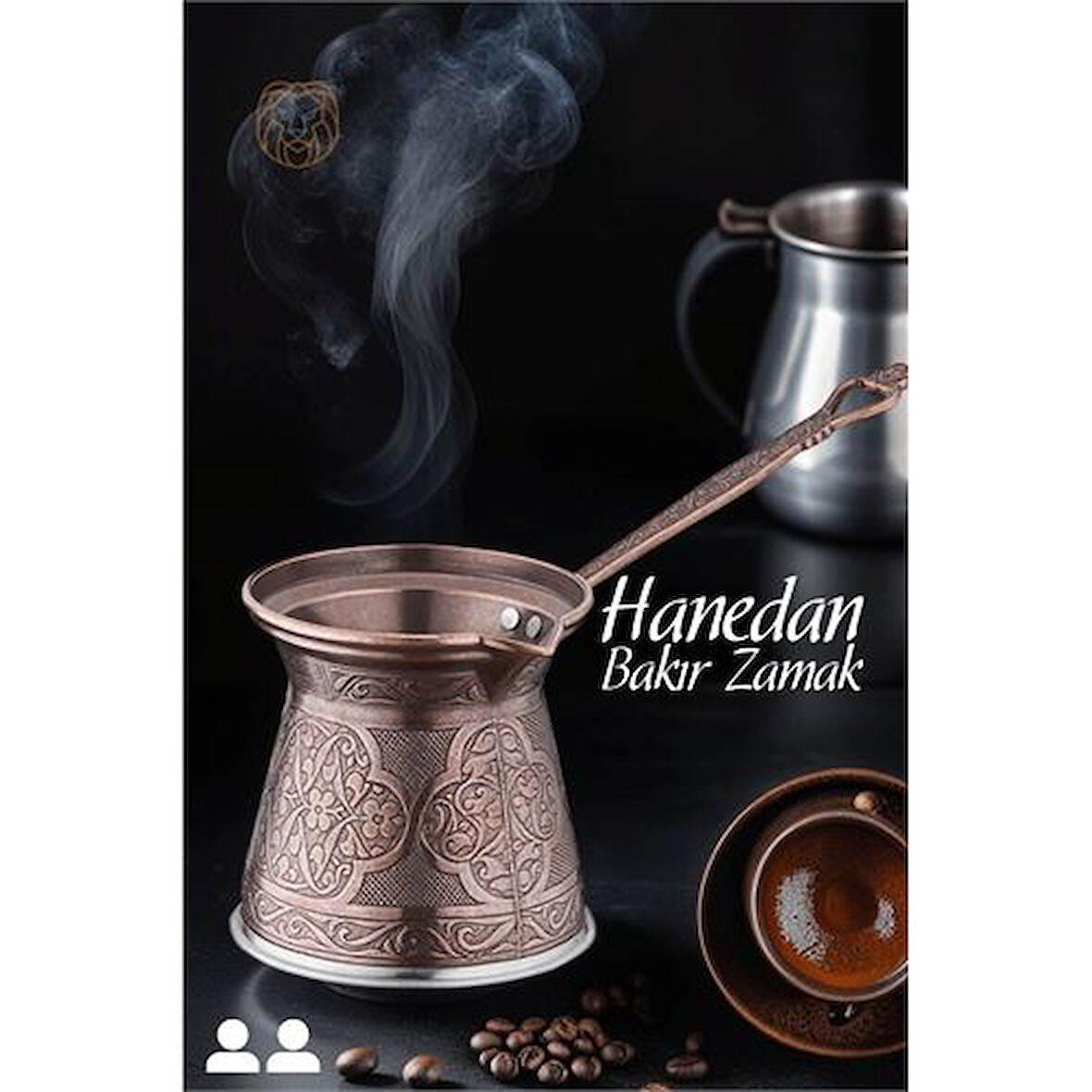 Findit 4 ADET İndüksiyon Tabanlı Bakır Cezve Hanedan 2 Kişilik 719238 Top-tan Paket