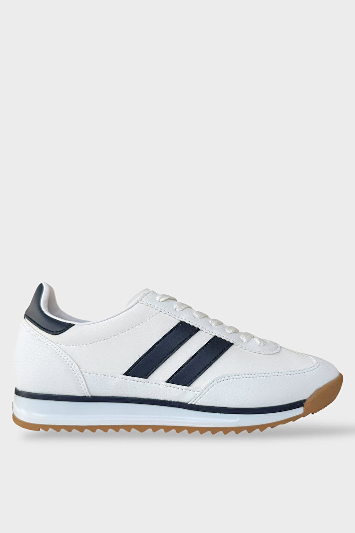 Erkek Cilt Günlük Rahat Spor Ayakkabı  BEYAZ - LACİVERT