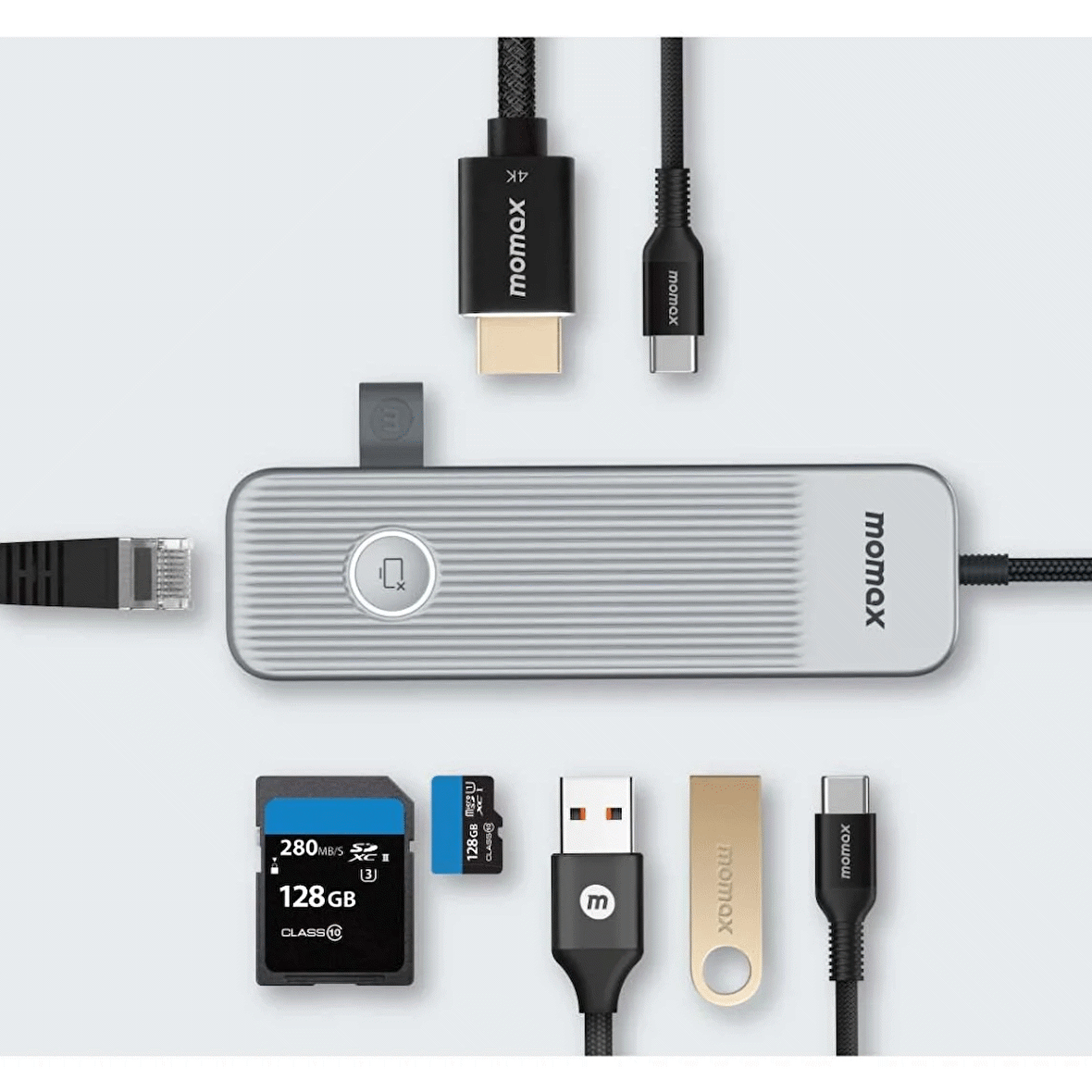 Momax Onelink 8 In 1 Usb-C Hub Çevirici