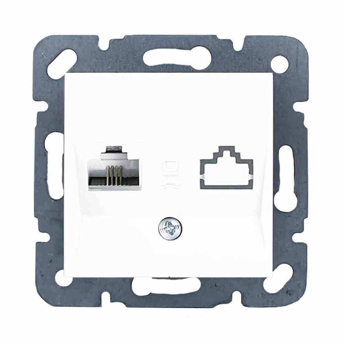 Viko Karre Beyaz Tekli Nümeris Prizi Mek. - 12 Adet