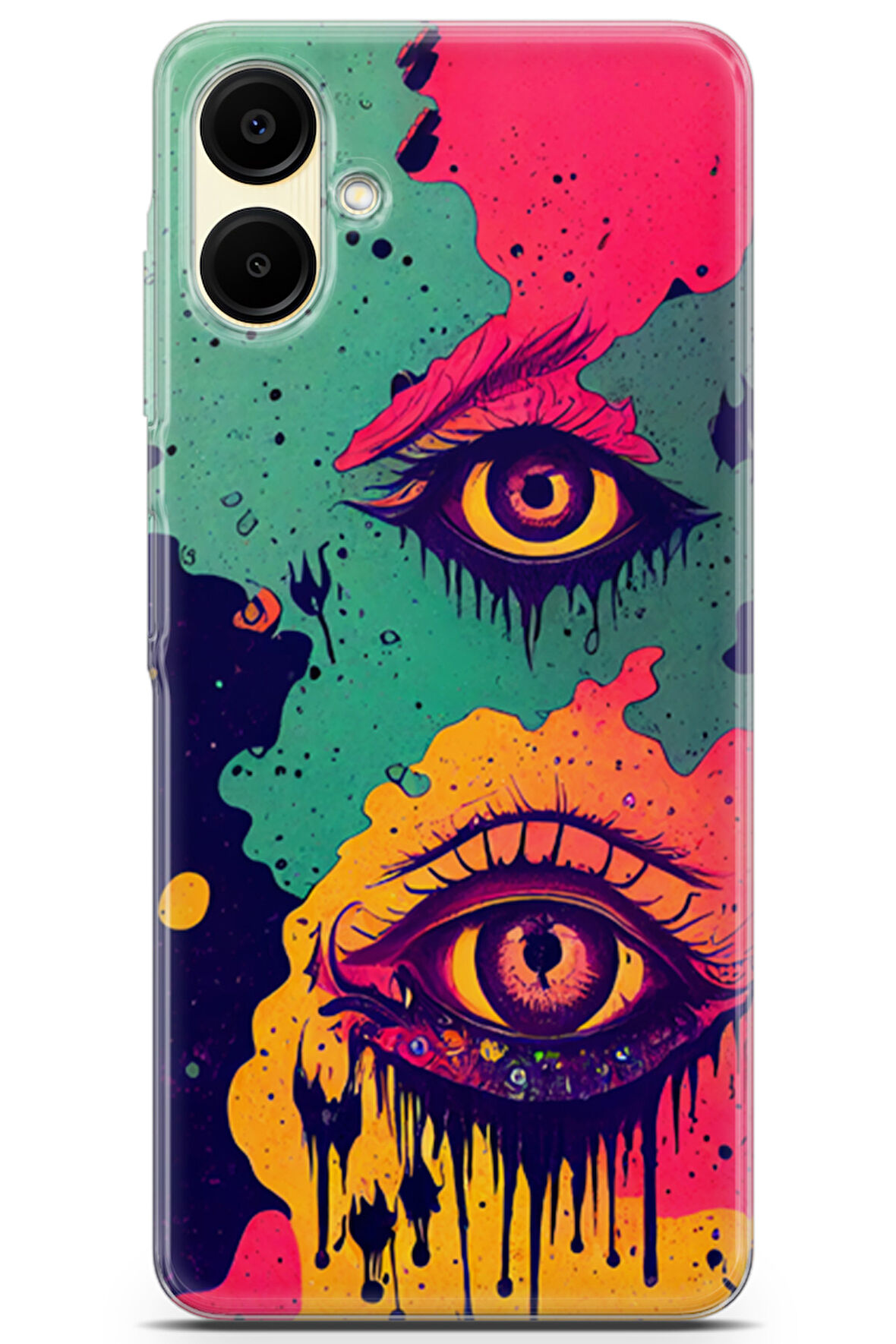 Samsung Galaxy A06 uyumlu Renkler 3 HD UV Baskı Göz Göz