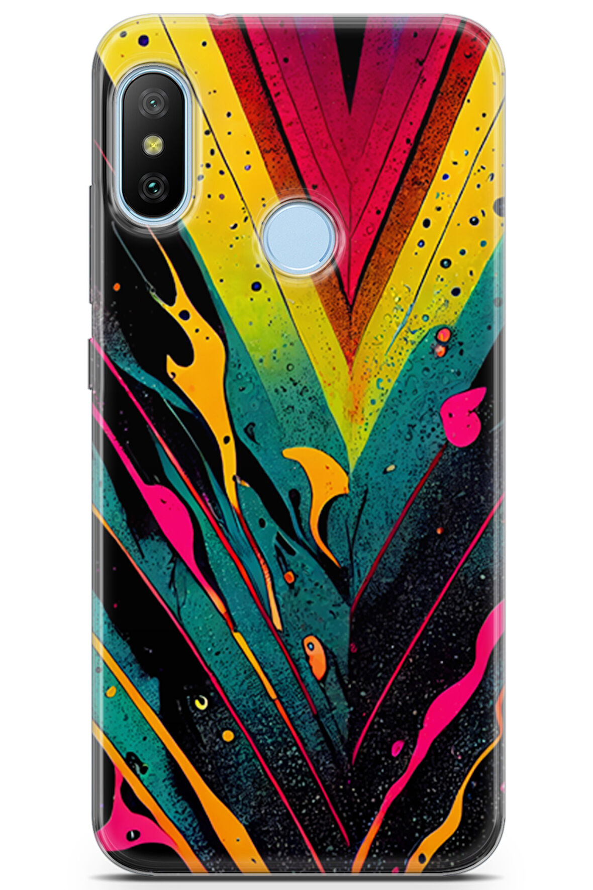 Xiaomi Mi A2 Lite uyumlu Renkler 17 UV Lans Soyut Renk Sarı