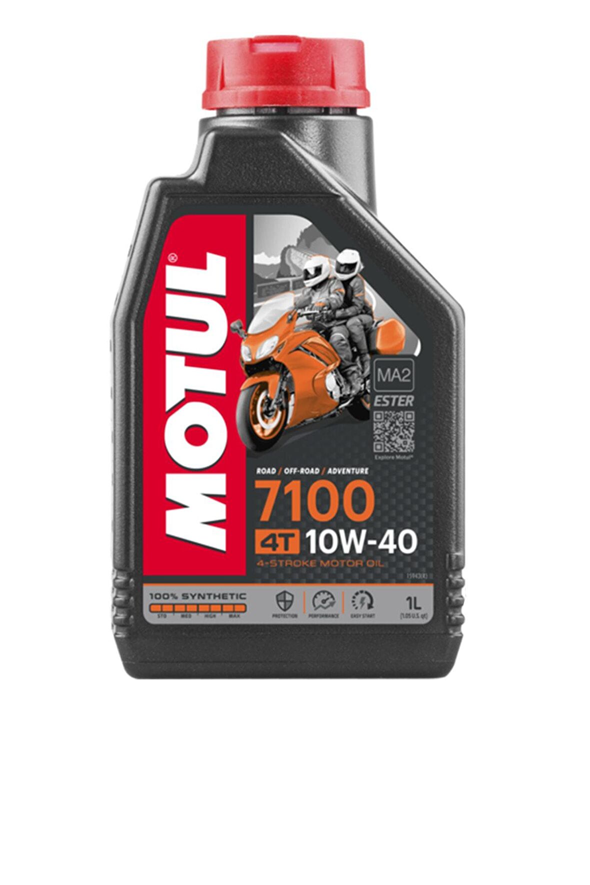 Motul 7100 4T 10W-40 Tam Sentetik Motosiklet Yağı 1 lt 