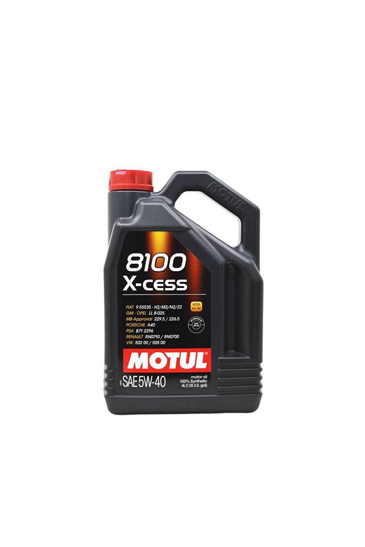 Motul 8100 X-Cess 5W-40 Tam Sentetik 4 lt Benzin-Dizel Motor Yağı Üretim:2021 