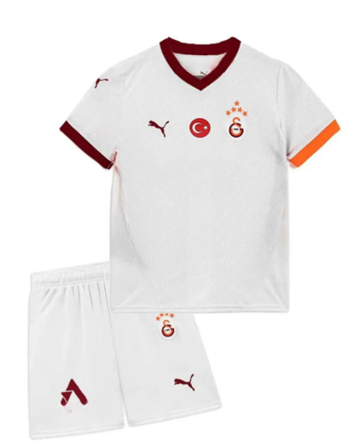 Galatasaray Orijinal Lisanslı 24-25 Sarı - Kırmızı 5 Yıldızlı Çocuk Forma Set