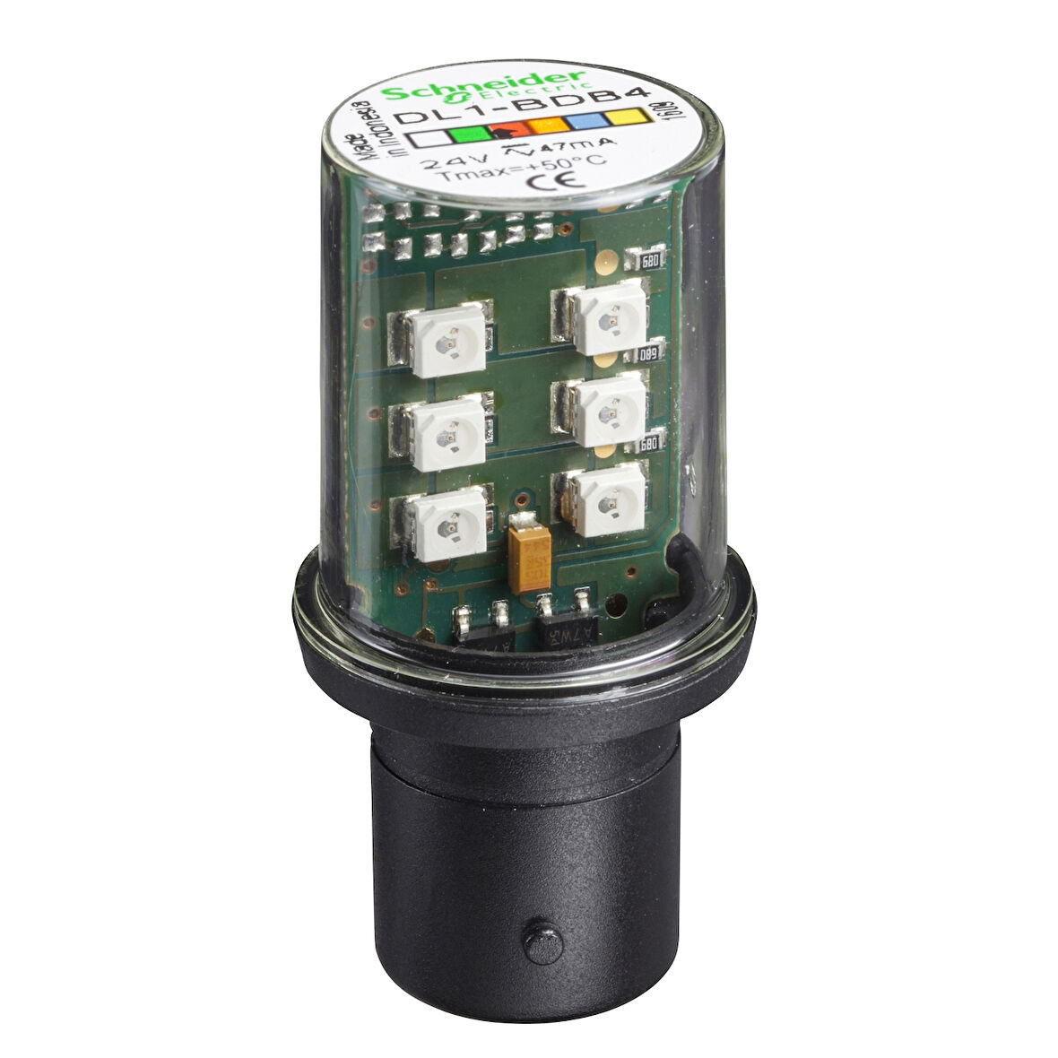 Schneider DL1BDB4 KIRMIZI LED BA15D 24VAC/DC 