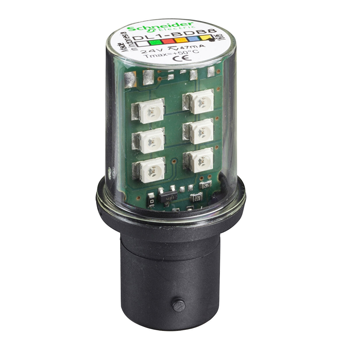 Schneider DL1BDB8 SARI LED BA15 24VAC/DC 