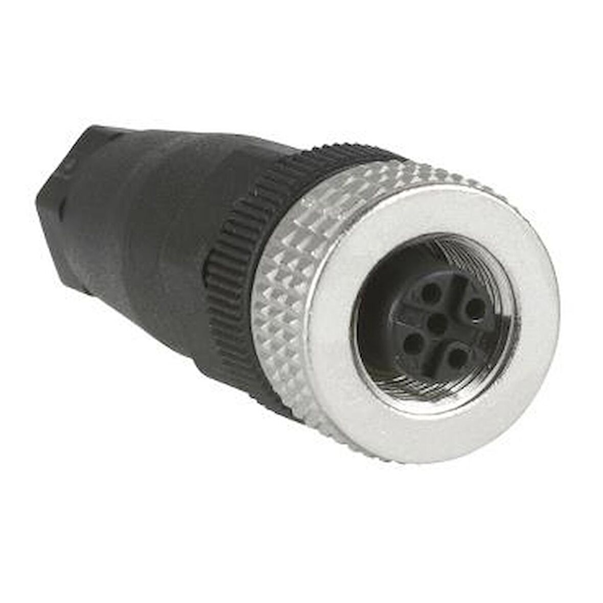 Schneider Telemecanique XZCC12FDM40B, dişi, M12, 4 pimli, düz konnektör - kablo rakoru Pg 7